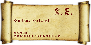 Kürtös Roland névjegykártya